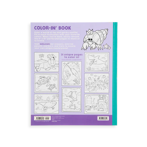 Color-in' Book Coloring Book - Outrageous Ocean