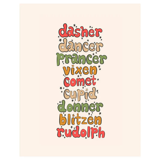 Santa's Reindeer List Banner