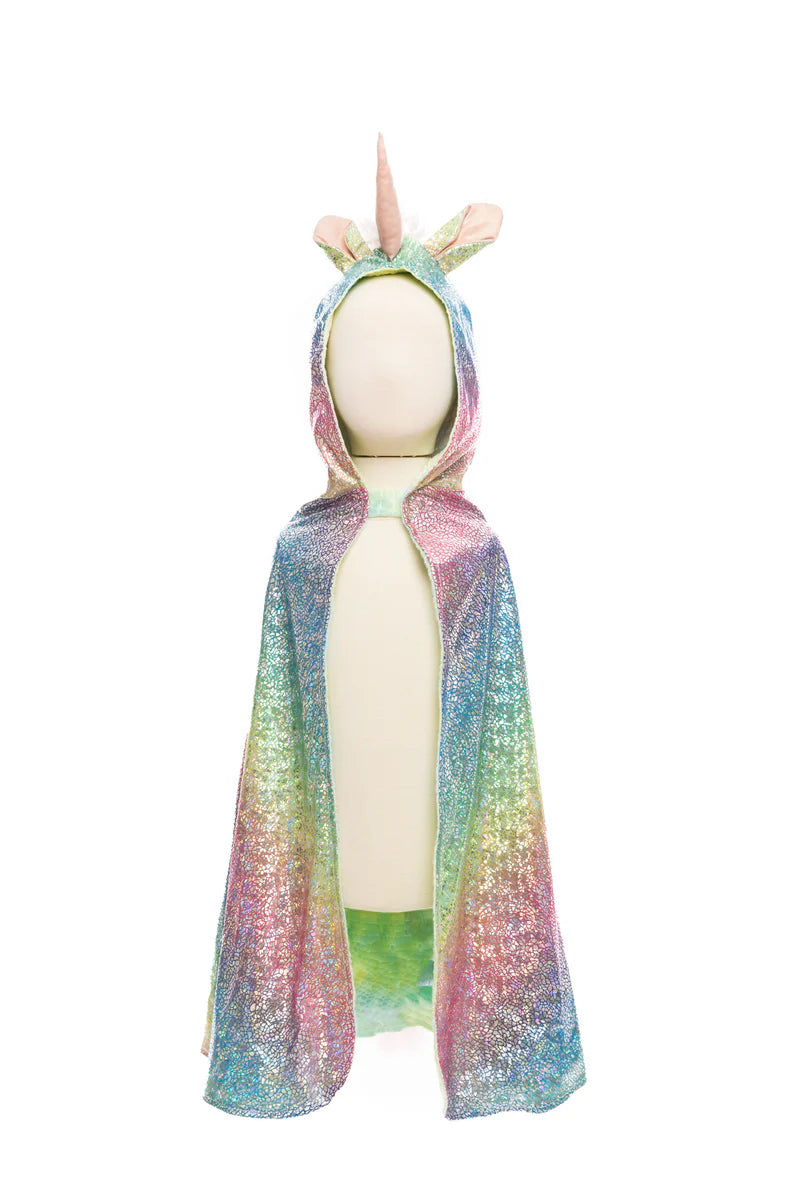 Rainbow Reversible Unicorn Dragon Cape (3-4 Years)