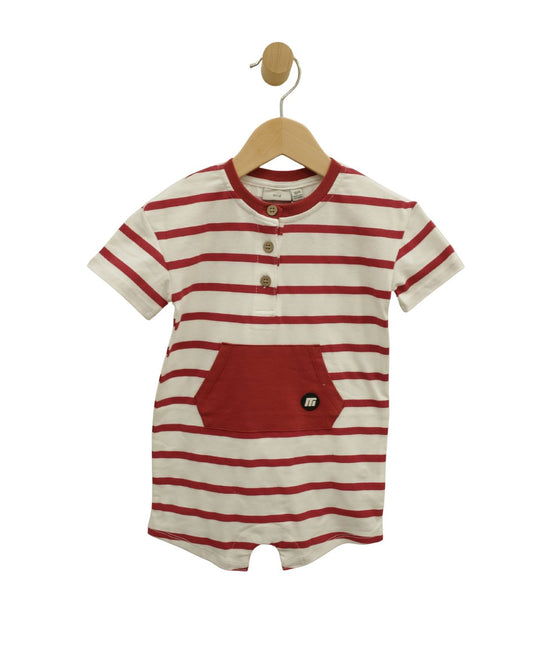Baby Red Stripe Romper