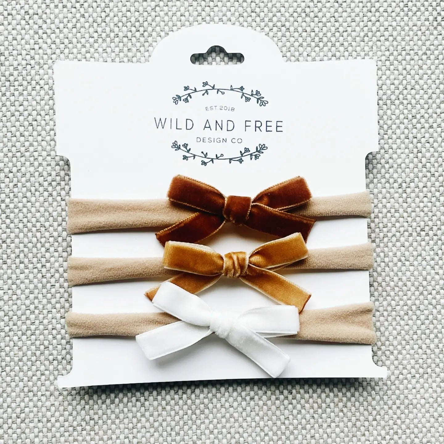 Petite Velvet Baby Bows 3 Pack