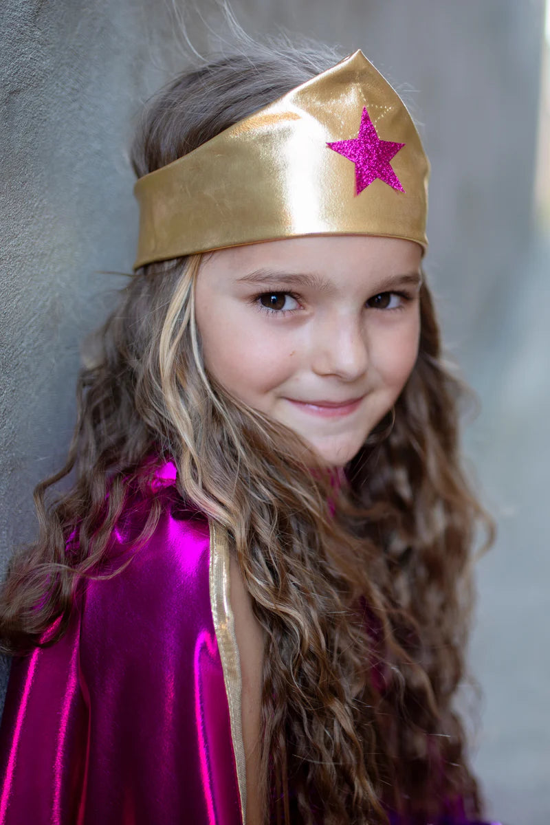 Superhero Star Dress, Cape & Headpiece (5-6)