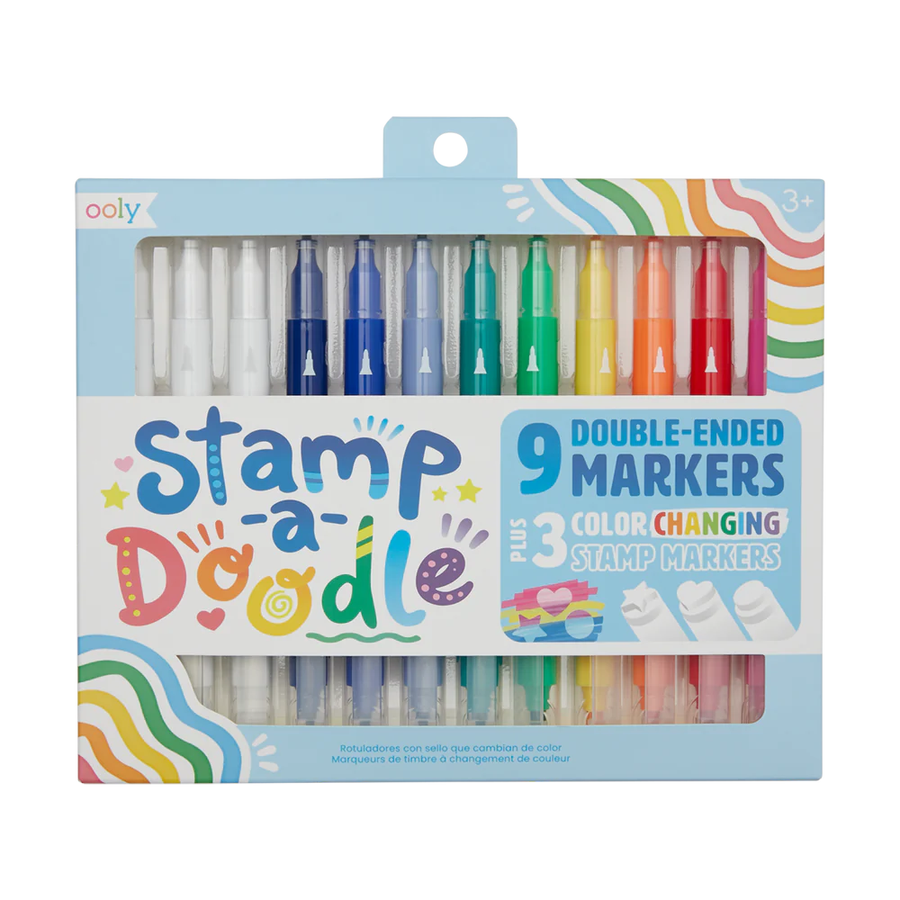 Stamp-A-Doodle Double-Ended Markers - Set of 12