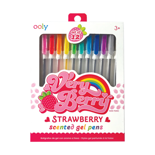 Very Berry Strawberry Scented Gel Pens (12 Set)