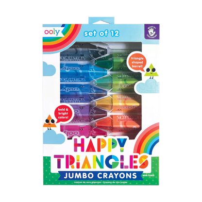 Happy Triangles Jumbo Crayons (12 set)