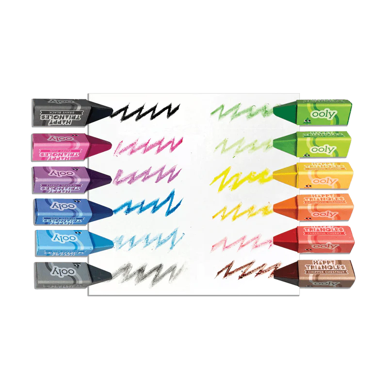 Happy Triangles Jumbo Crayons (12 set)