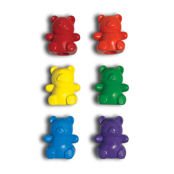 Cuddly Cubs Bear Finger Crayons - Set of 6