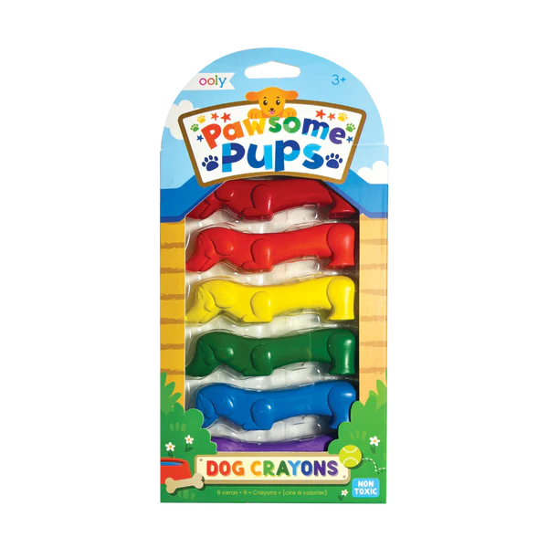 Pawsome Pups Dog Crayons - Set of 6