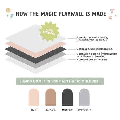 *NEW MAGIC GRIP BACKING* JUMBO Magic Playwall - Arch Magnetic Wall Decal for Kids