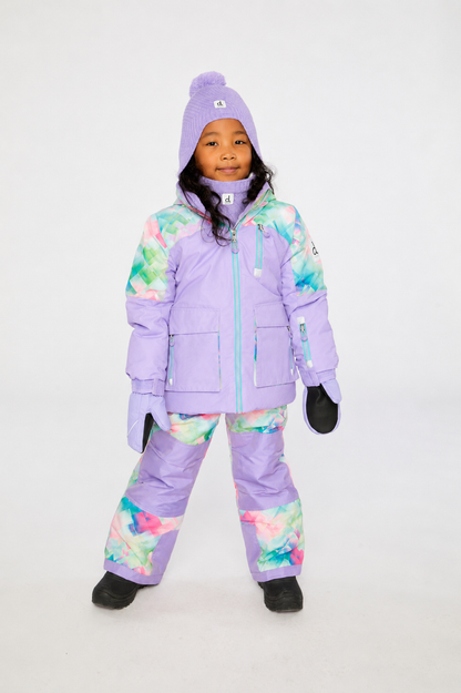 Two Piece Play Snowsuit Multicolored With A Diamond Pattern