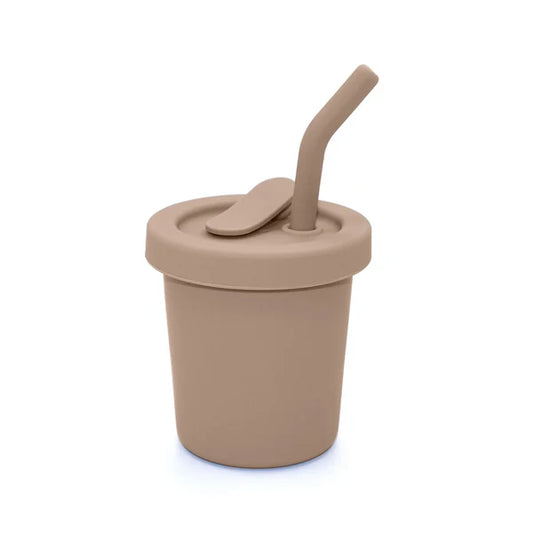 Silicone 6oz Straw Cup - Almond