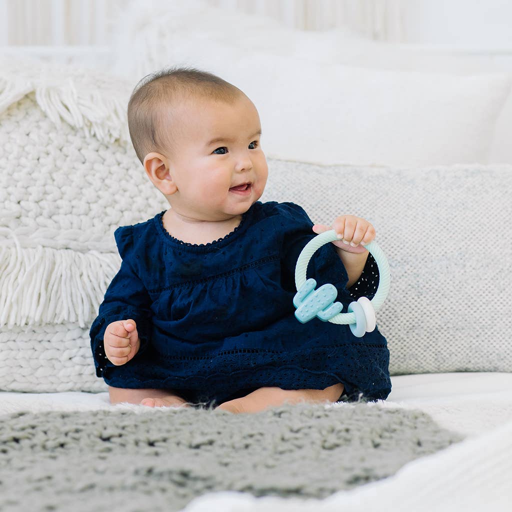 Cactus Ritzy Rattle™ Silicone Teether Rattles