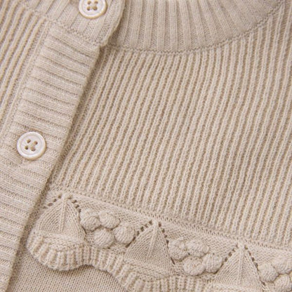 Cream Ruffle Cardigan