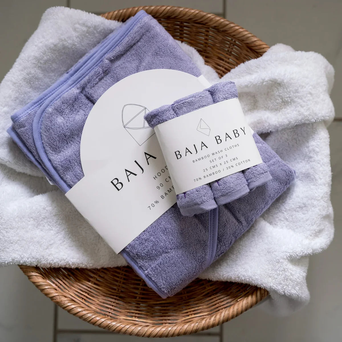 Lavender Fields Bamboo/Cotton Hooded Towels