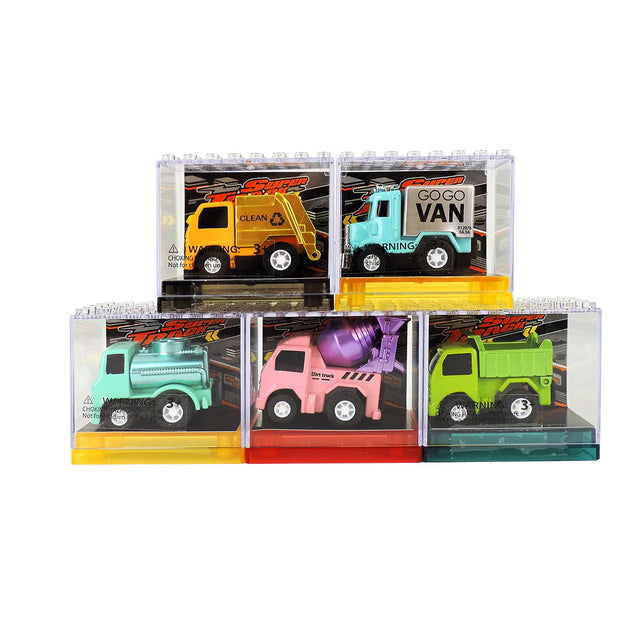 Alloy Alley Medium Trucks in Building Block Box