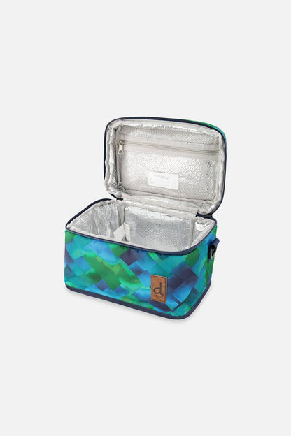 Lunch Box Blue Diamond Print