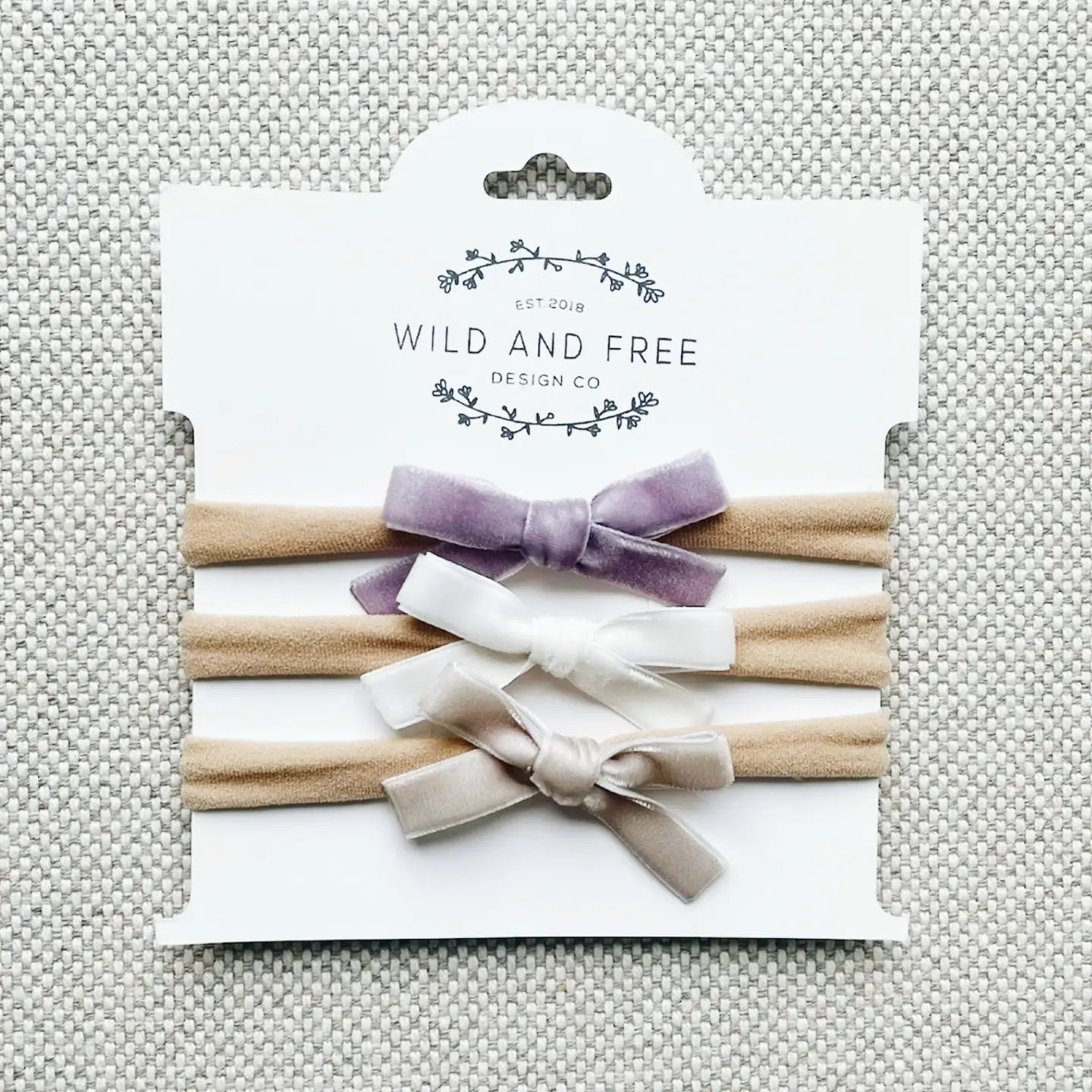 Petite Velvet Baby Bows 3 Pack