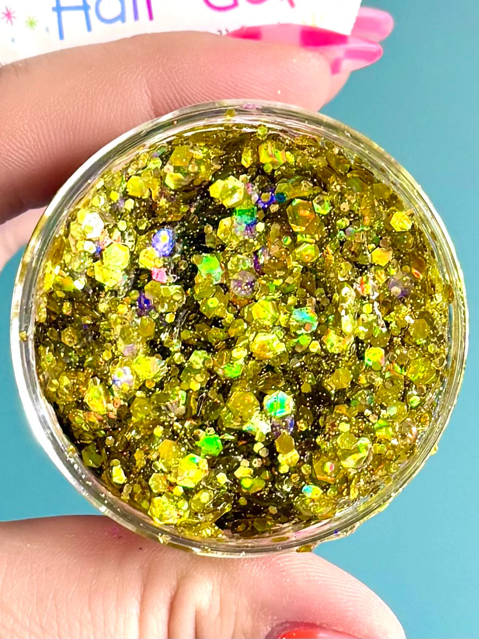 24K Gold Glittery Hair Gel