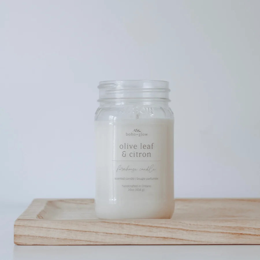 olive leaf & citron // farmhouse candle