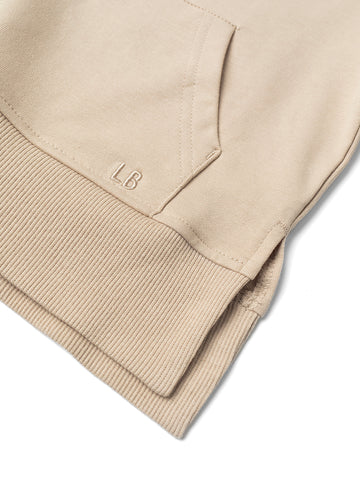 Beige Raw Edge Crewneck