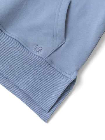 Sky Blue Raw Edge Crewneck