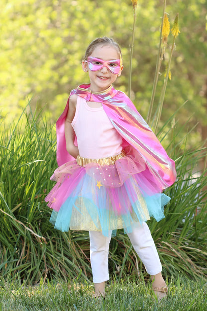 Super-duper Tutu, Cape & Mask Pink& Gold