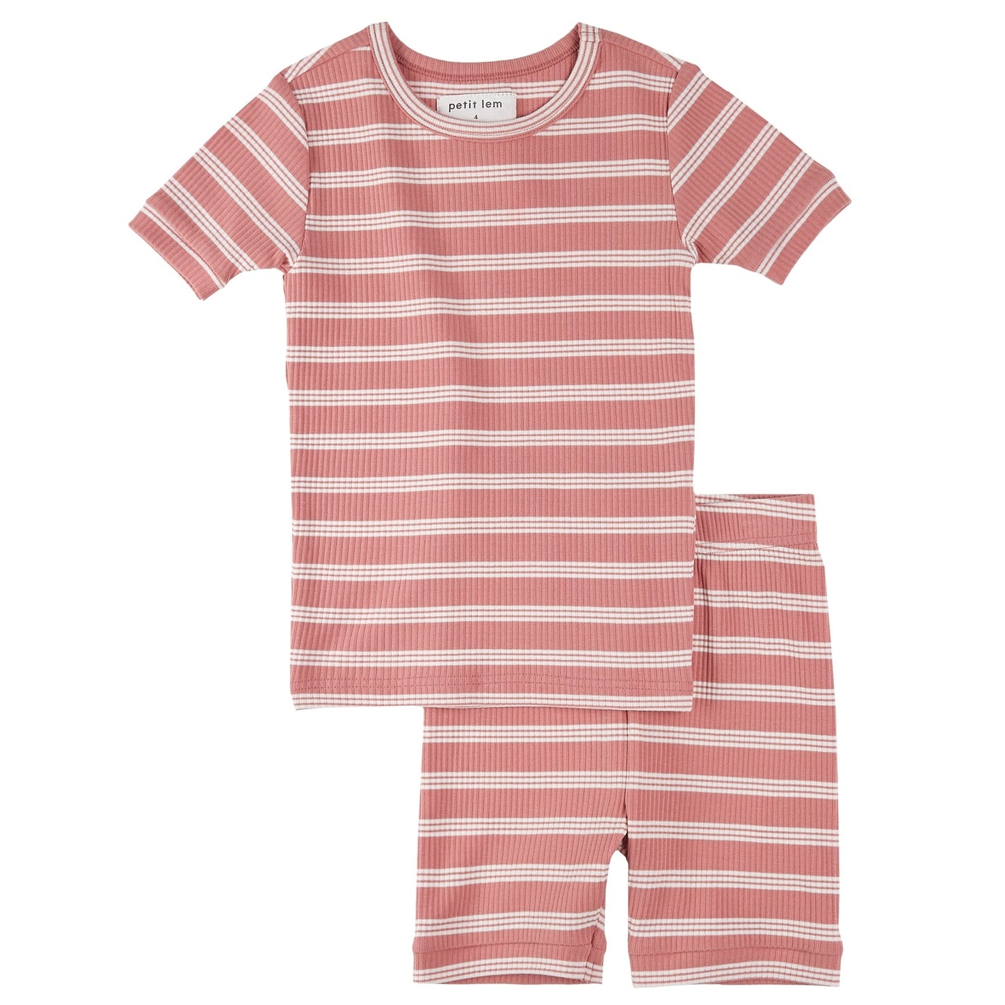 Bubblegum Ribbed Short Set PJ Set