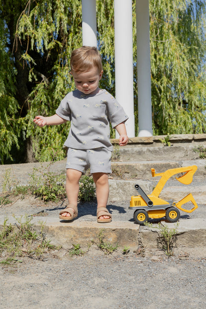 Diggers Print on Cement Short Set