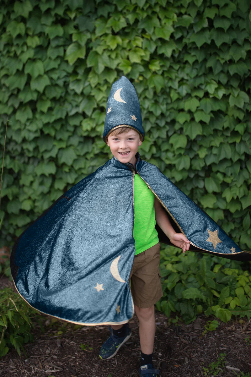 Starry Night Wizard Cape & Hat (5-6)