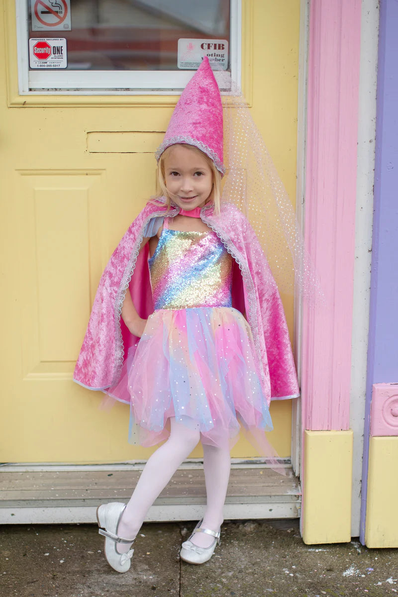 Diamond Sparkle Cape Dark Pink (3-4)
