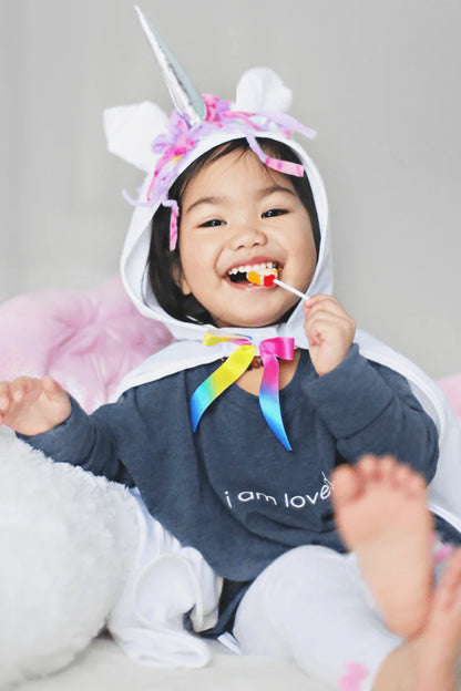 Toddler White Unicorn Cape (2-3 Years)