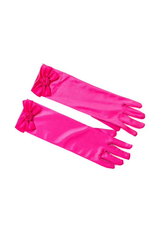 Hot Pink Princess Gloves with Bow