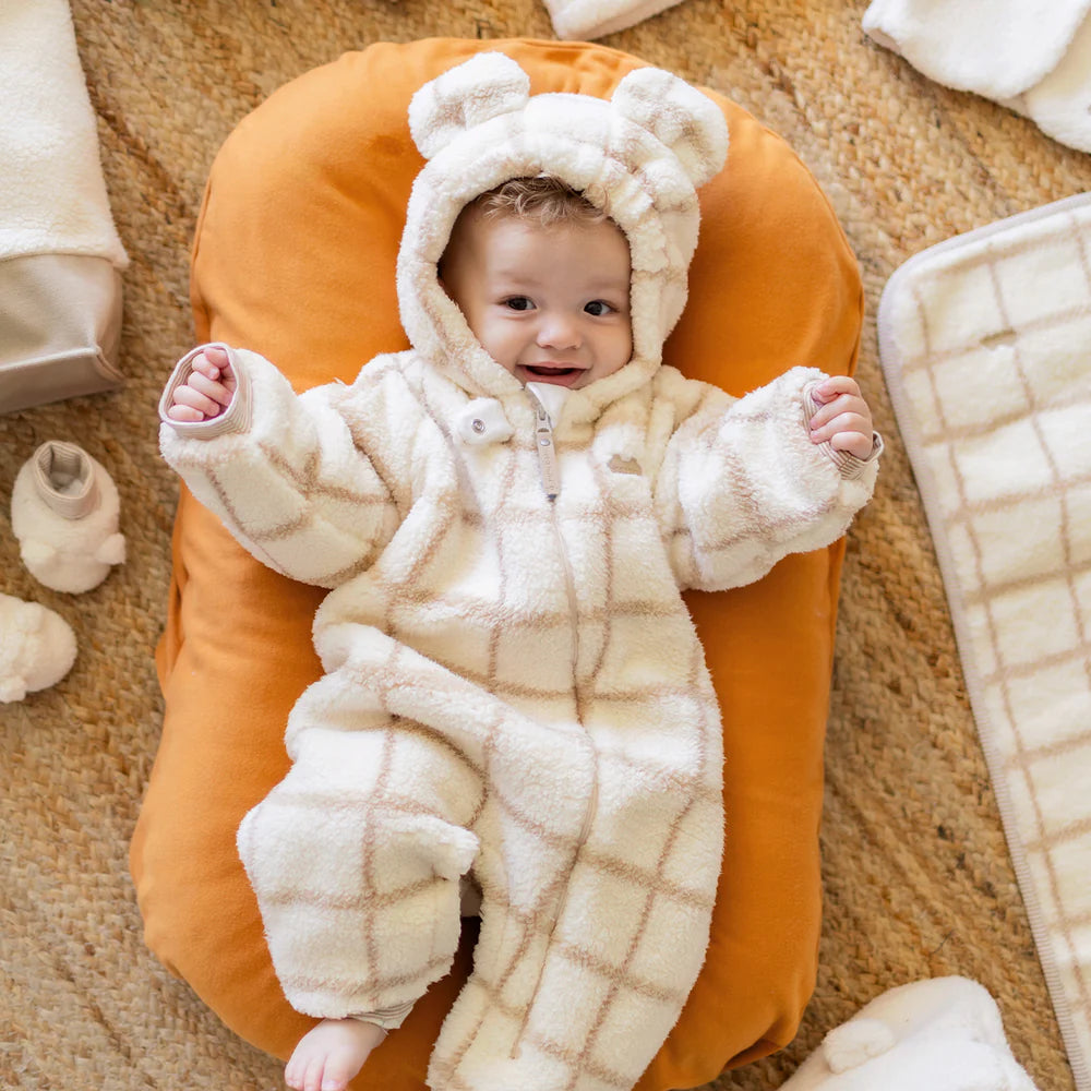 One-piece cream sherpa