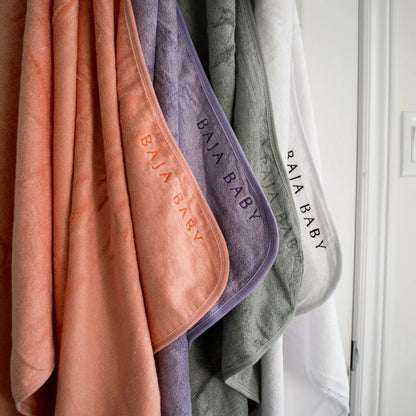 Off White Bamboo/Cotton Hooded Towels