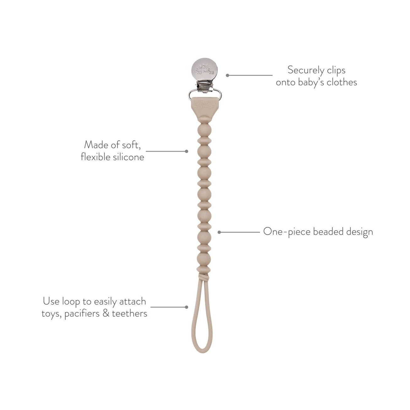 Sweetie Strap™ - Beaded Pacifier Clip