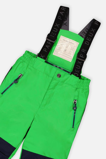 Two Piece Play Snowsuit Royal Blue And Green Colorblock