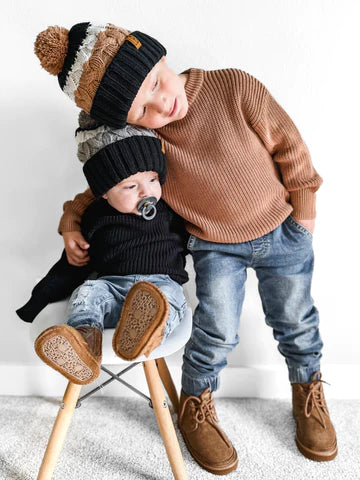Nutmeg Chunky Pom Beanie