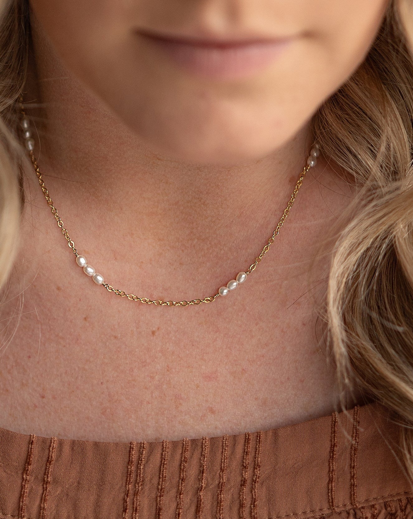 Pearl Cluster Necklace