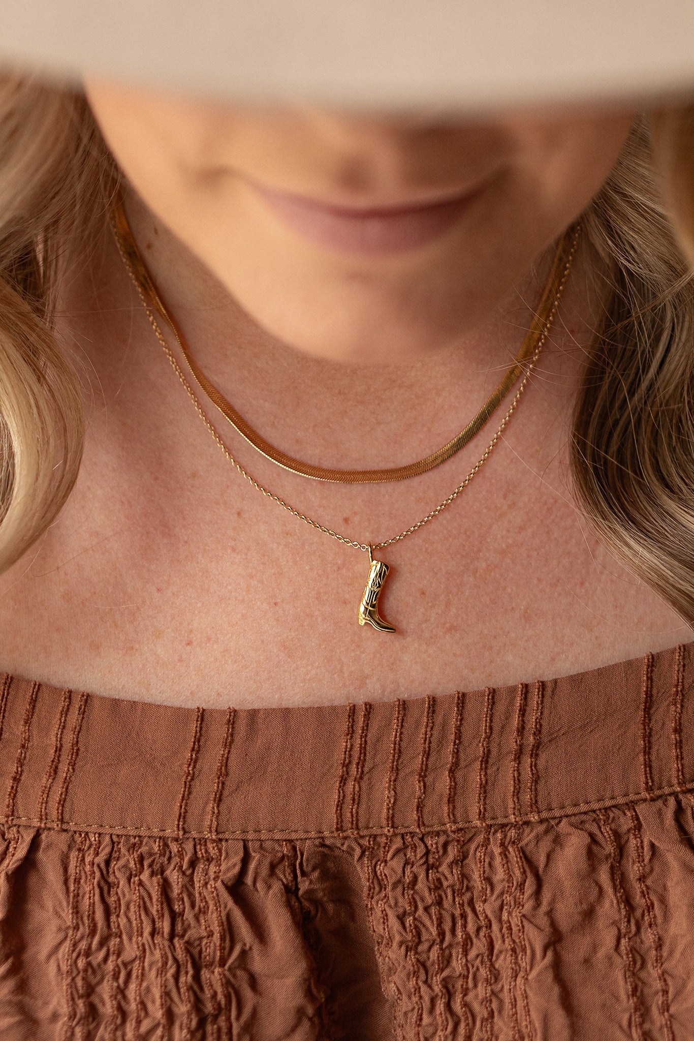 Cowboy Boot Necklace