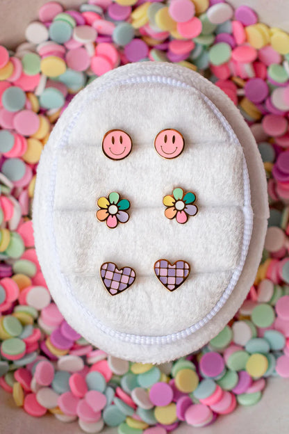 Rainbow Flower Studs