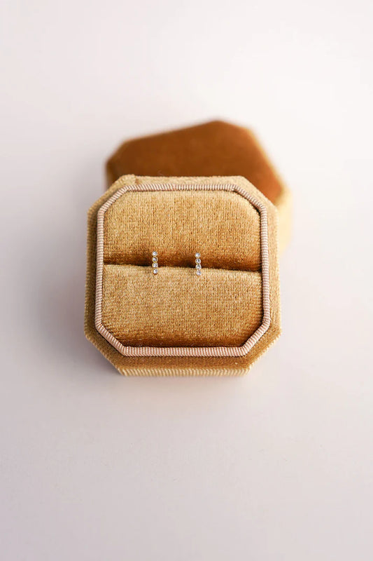 CZ Bar Studs