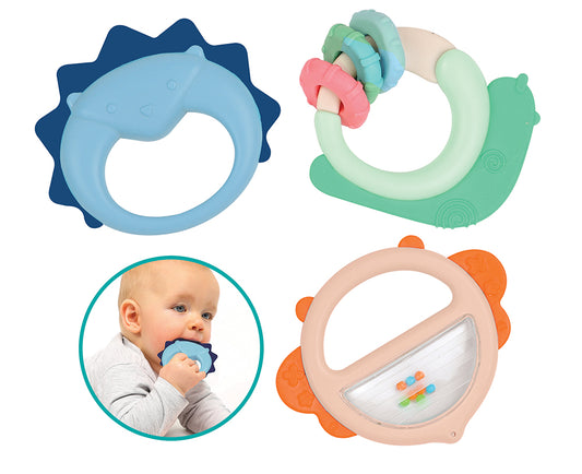 Set of 3 Rattles/Teether