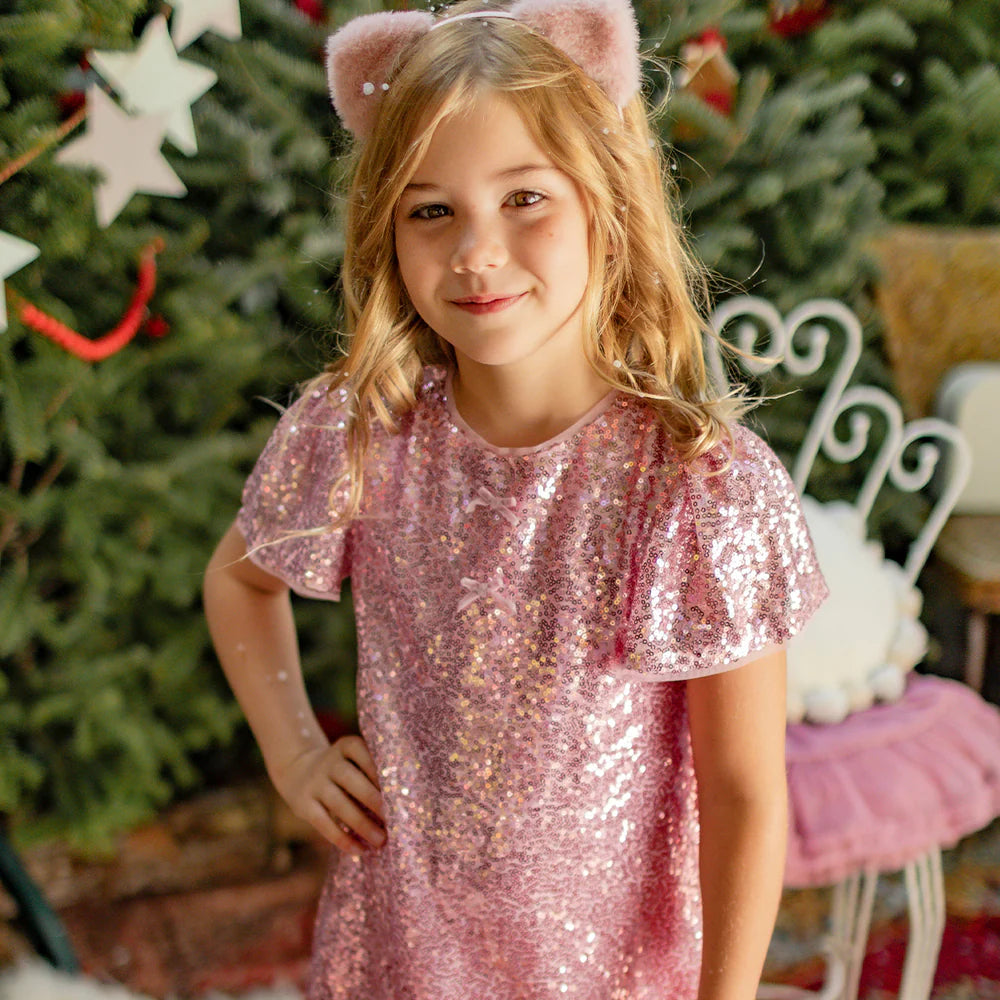 Kids Pink sequin dress