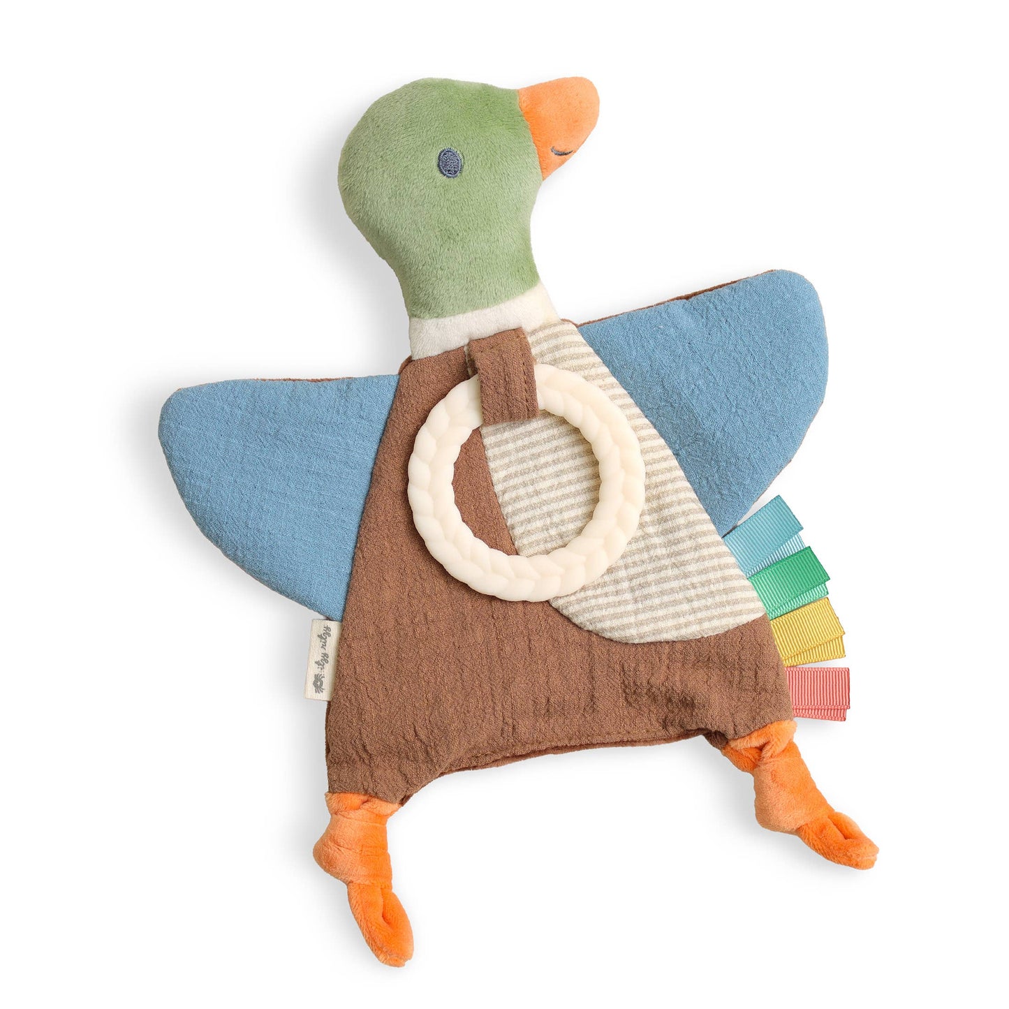 Bitzy Crinkle™ Sensory Toy With Teether: Mallard