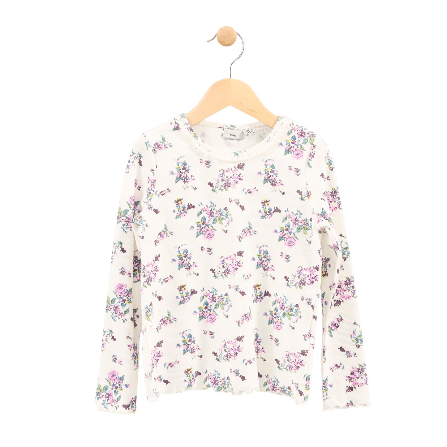 Ribbed Purple Flower Top