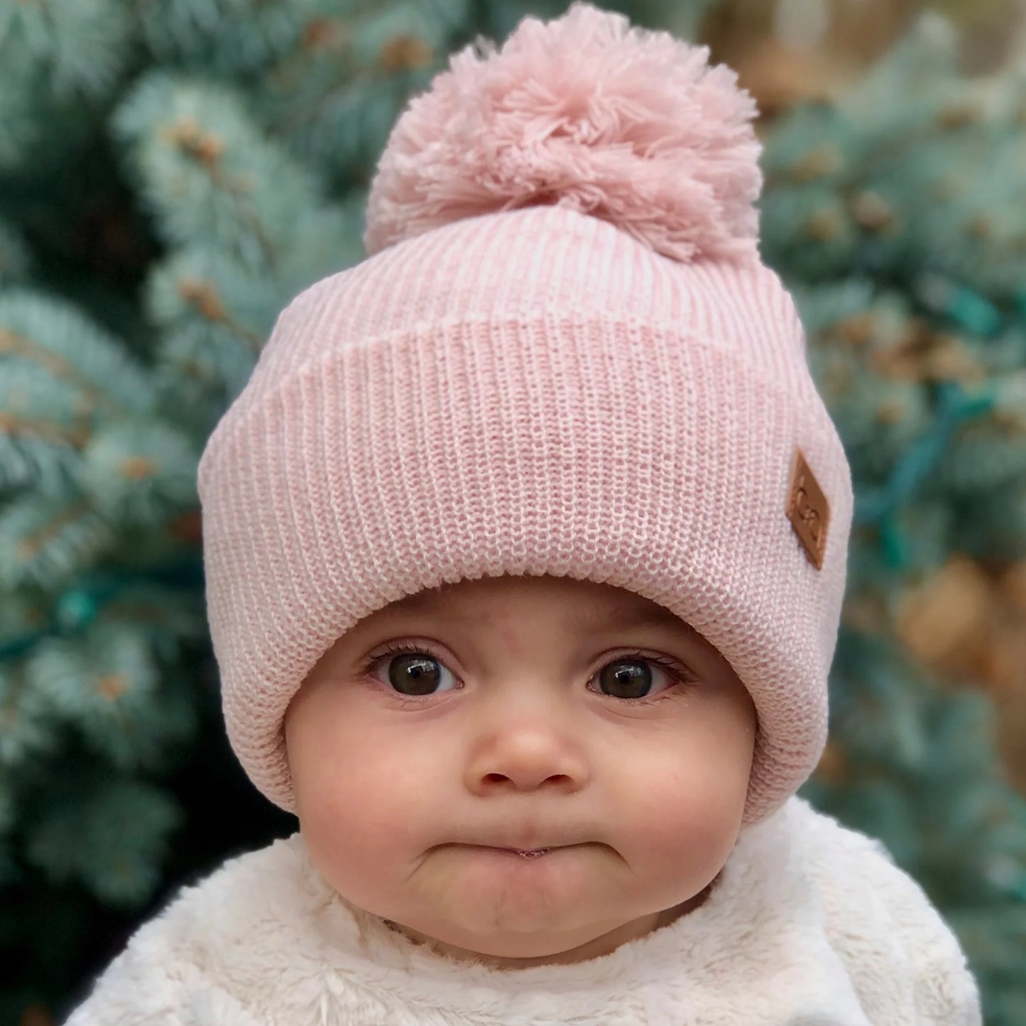 PomPom Toque - Light Pink