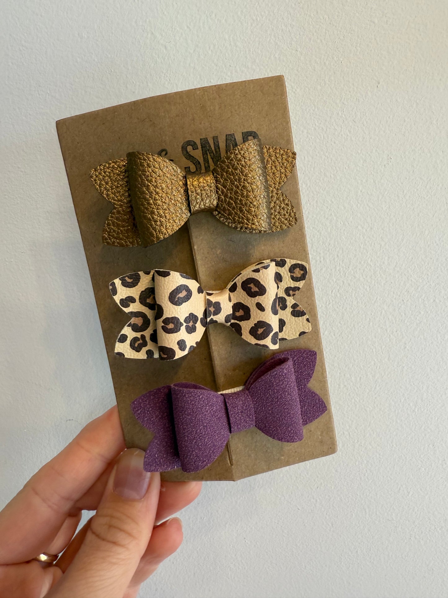 3 Pack Fall Hair Bow Clips