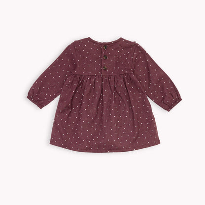 Crème Dots on Flannel Dress Set