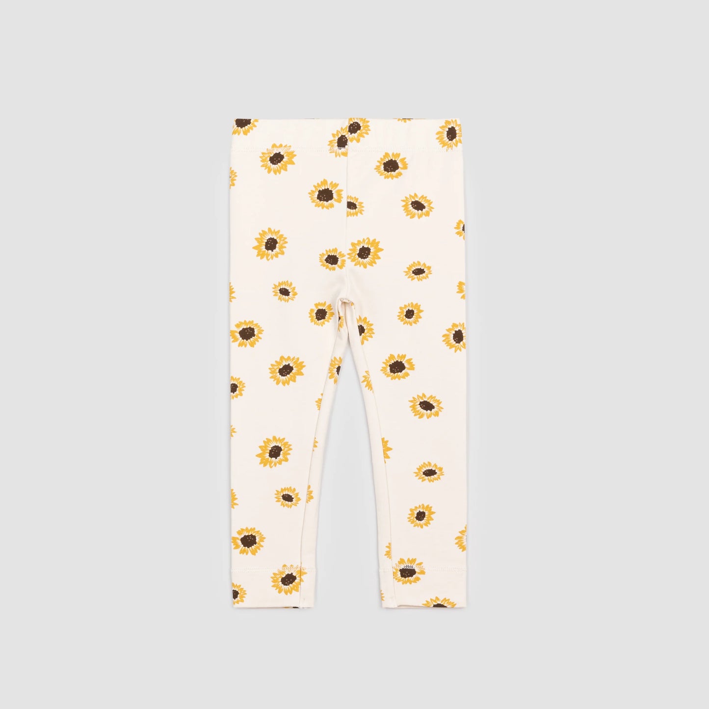 Sunflower Print on Crème Terry Leggings