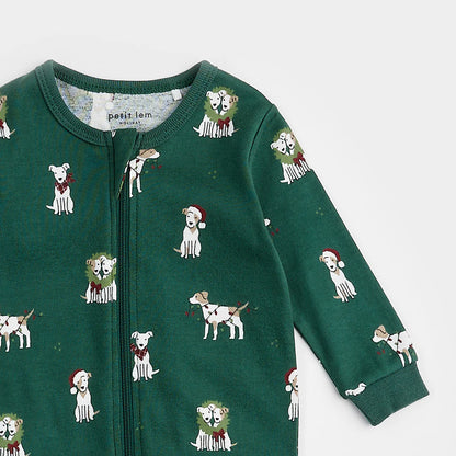 Jack Frost Russell Print on Green Sleeper